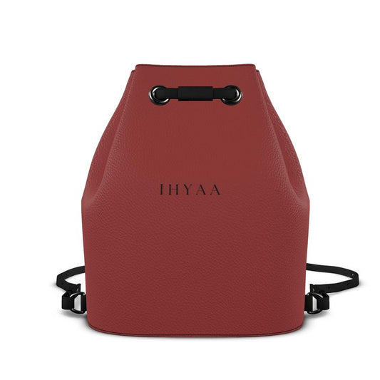 Aurora Leather Drawstring Backpack